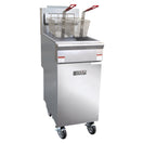 Black Diamond Gas Deep Fryer, Liquid Propane, 50 lb, 120K BTU, in Stainless Steel
