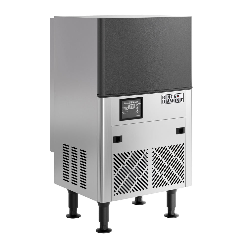 Black Diamond Self Contained Commercial Ice Maker, Up to 80 lbs Ice, in Stainless Steel/Black