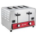 Adcraft Heavy Duty 4-Slice Commercial Toaster, 120V, in Stainless Steel