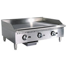 Black Diamond 36" Heavy Duty Thermostatic Gas Griddle, 3 Burners, in Stainless Steel
