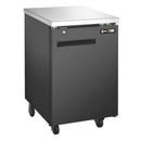 U-Star Back Bar Cooler, Two Solid Doors, 7.8 cu ft Capacity, in Black