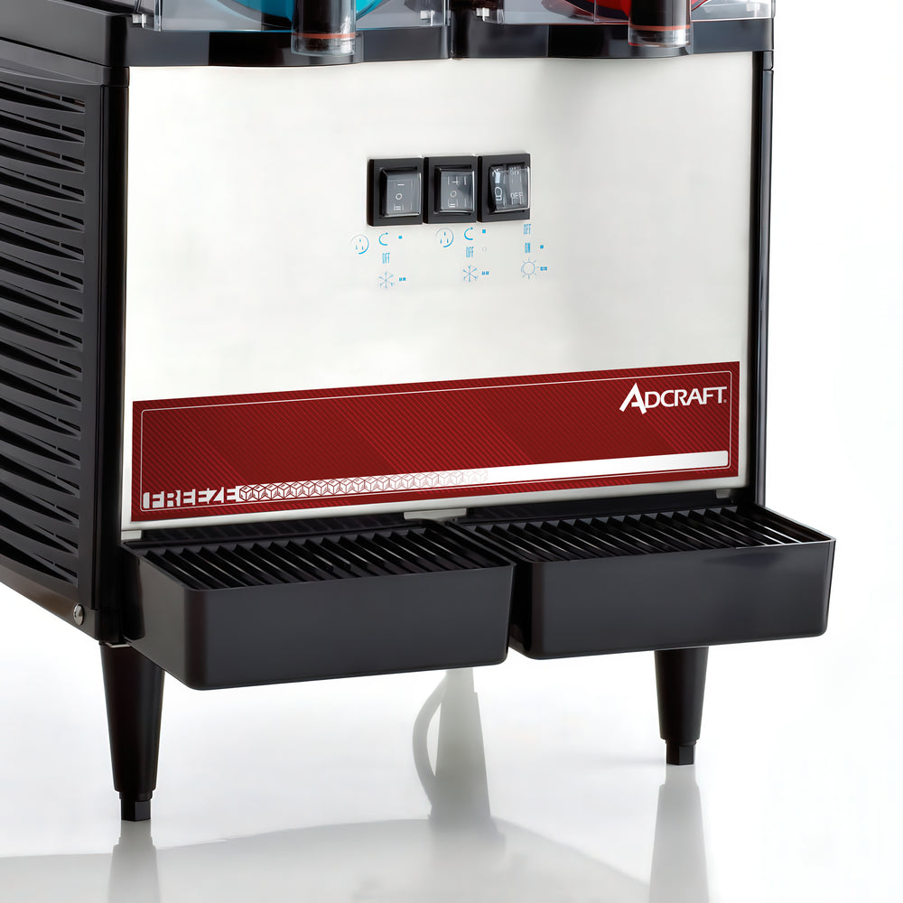 Adcraft Double 3 Gallon Bowl Frozen Granita Machine, in Black/Stainless Steel