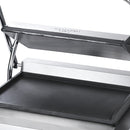 Adcraft Panini Grill with Flat Plates, 12"D x 17"W x 7.75"H, in Stainless Steel (SG-811E/F)