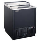 Black Diamond Glass Froster, 1 Sliding Door, 4.9 cu ft Capacity, in Black
