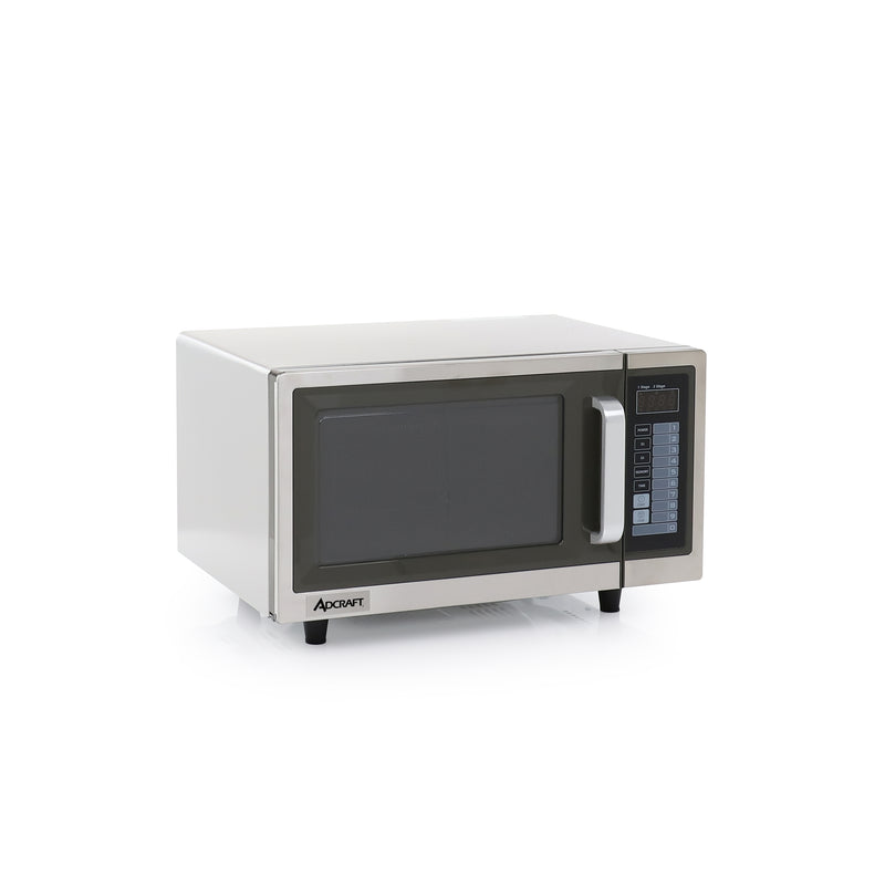 Adcraft Commercial Microwave with Digital Touch Pad, 1000 Watt, in Stainless Steel