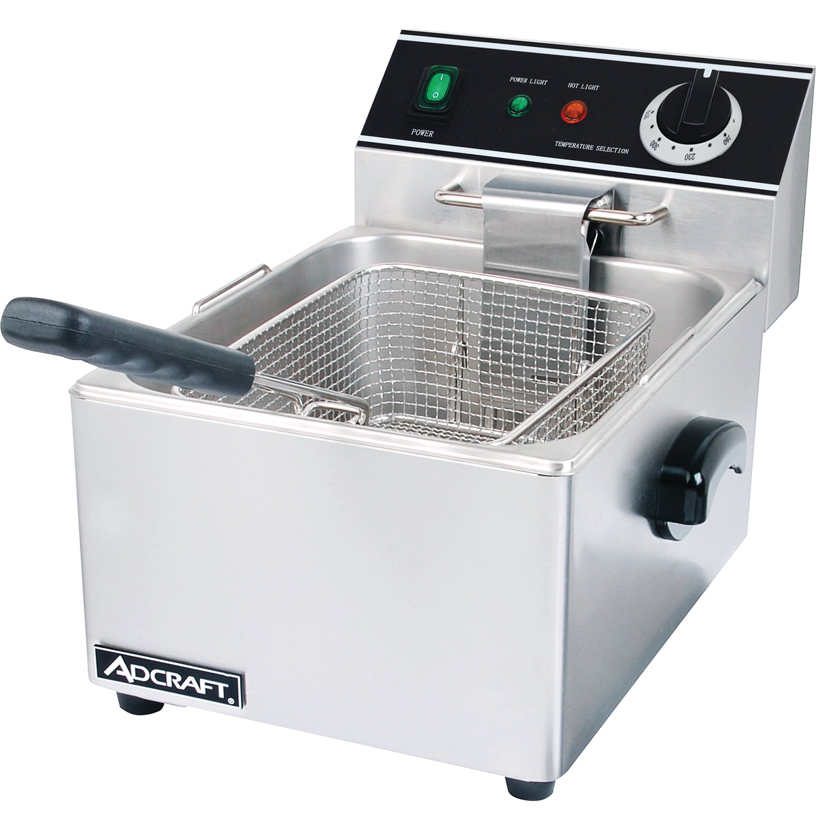 Adcraft Single Tank Deep Fryer, 6L, in Stainless Steel (DF-6L)