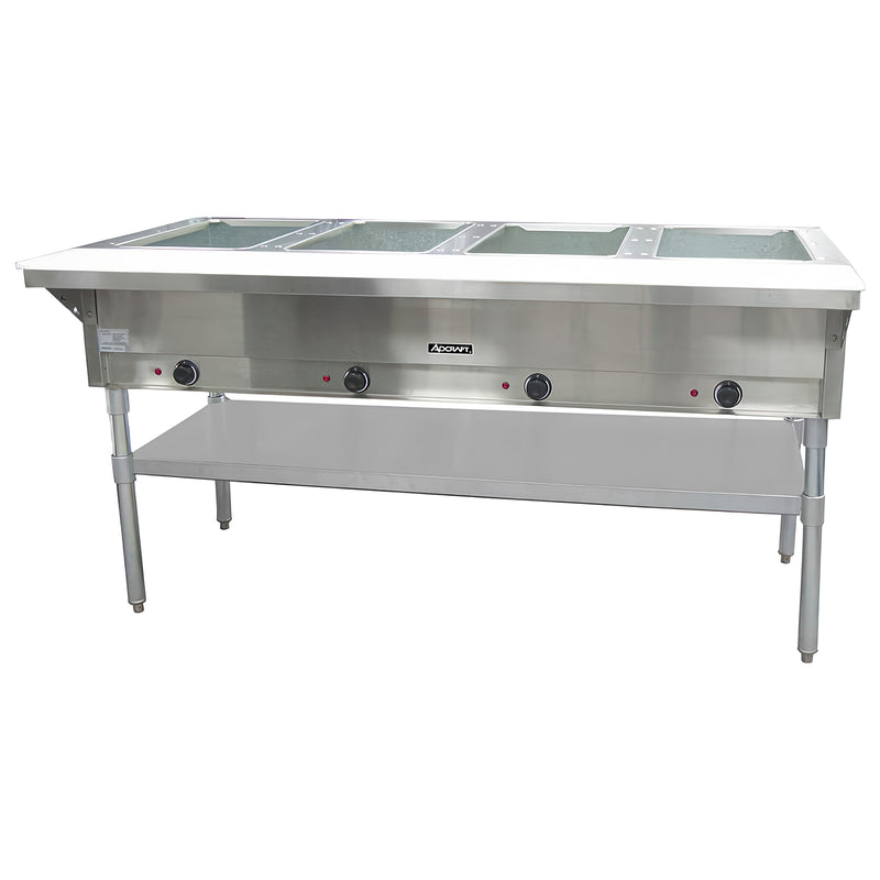 Adcraft 4 Bay Steam Table, 208V/240V, in Stainless Steel (ST-240/4)