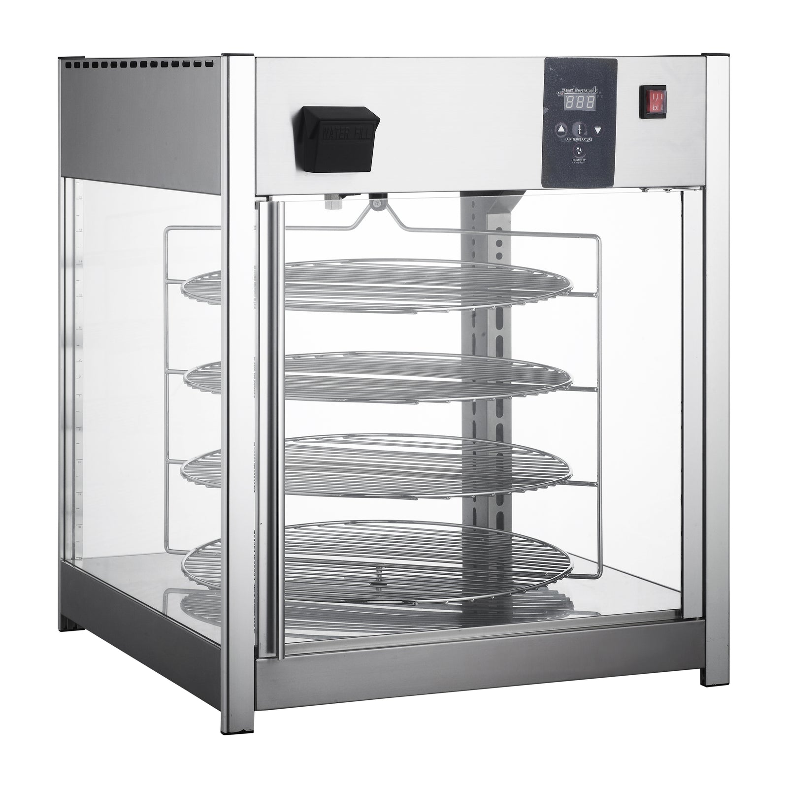 Adcraft HDRP-158 Rotating Pizza Display, Stainless Steel