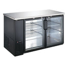 U-Star 2 Glass Door Back Bar Cooler, in Black