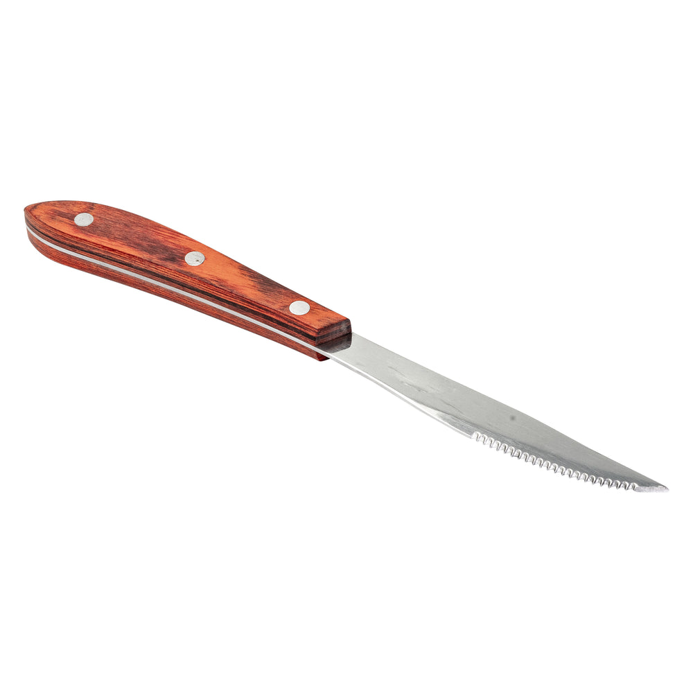 Adcraft Steak Knife, Pakkawood Hdle., 1Dz., Stainless Steel