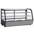 Black Diamond Refrigerated Countertop Display Case, Two Glass Doors, 7 cu ft, in Stainless Steel