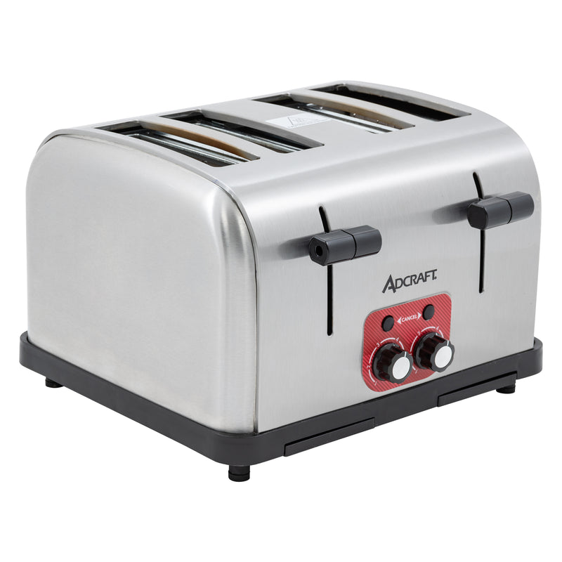 Adcraft Medium Duty 4-Slice Pop-Up Commercial Toaster, in Silver