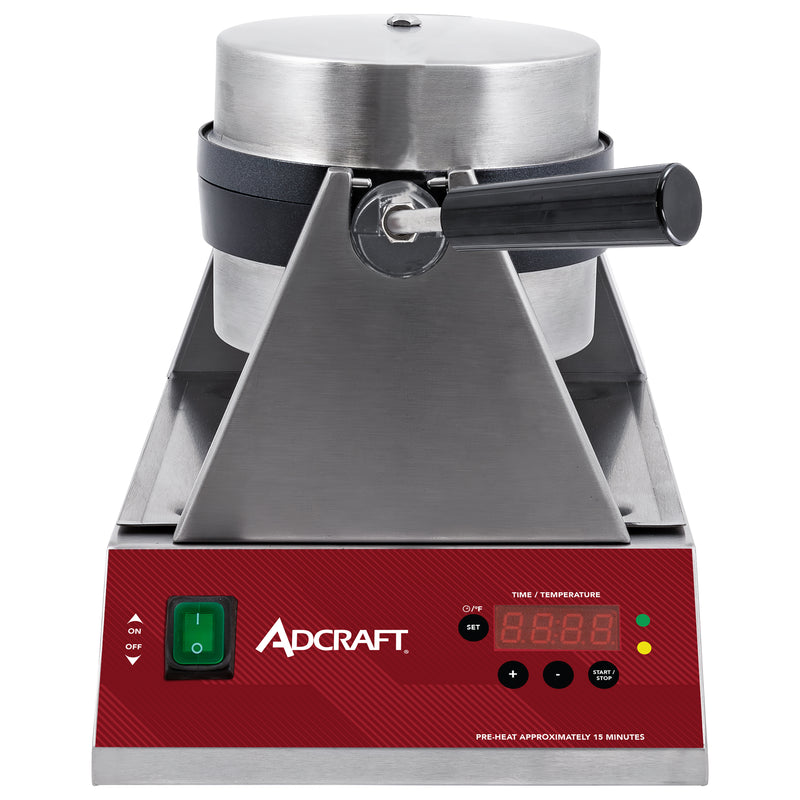 Adcraft Single Belgian Waffle Maker, in Stainless Steel