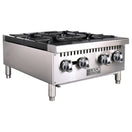 Black Diamond 24" Gas Hot Plate, 4 Burners, in Stainless Steel