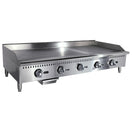 Black Diamond 60" Heavy Duty Thermostatic Gas Griddle, 5 Burner, in Stainless Steel