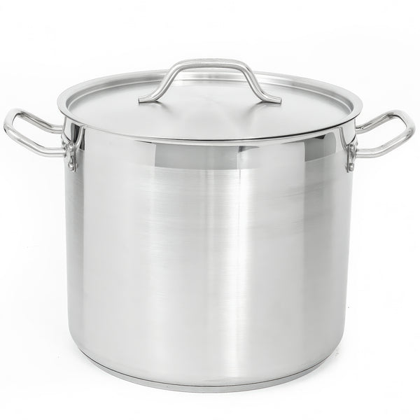 Adcraft Titan Induction Stock Pot with Cover 24 quart