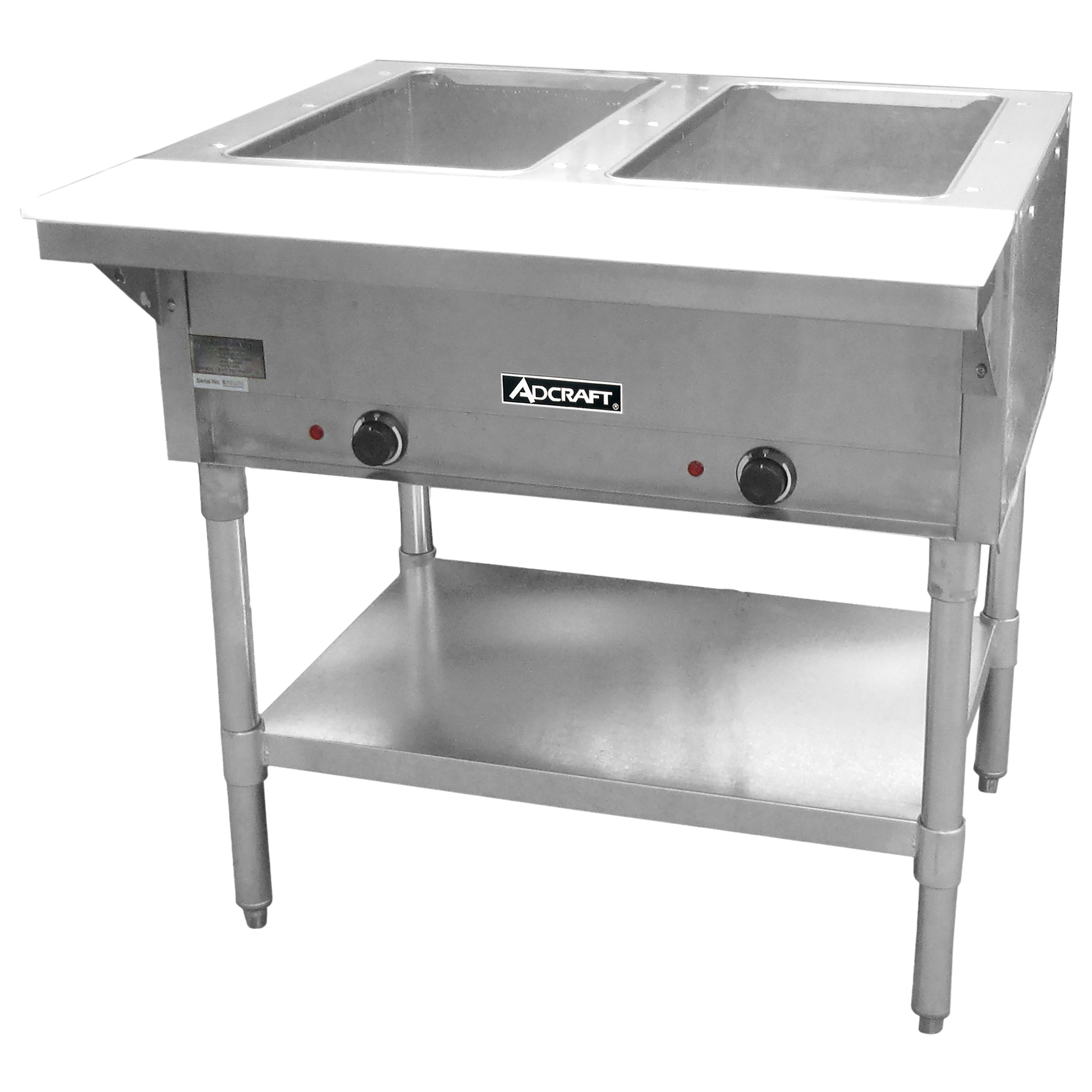 Adcraft 2 Bay Steam Table, 120V, in Stainless Steel (ST-120/2 ...