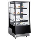 Black Diamond Glass Door Display Refrigerator, in Black