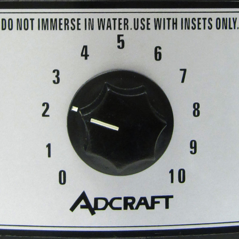 Adcraft Food Warmer/Cooker Black- Round 7/11 qt