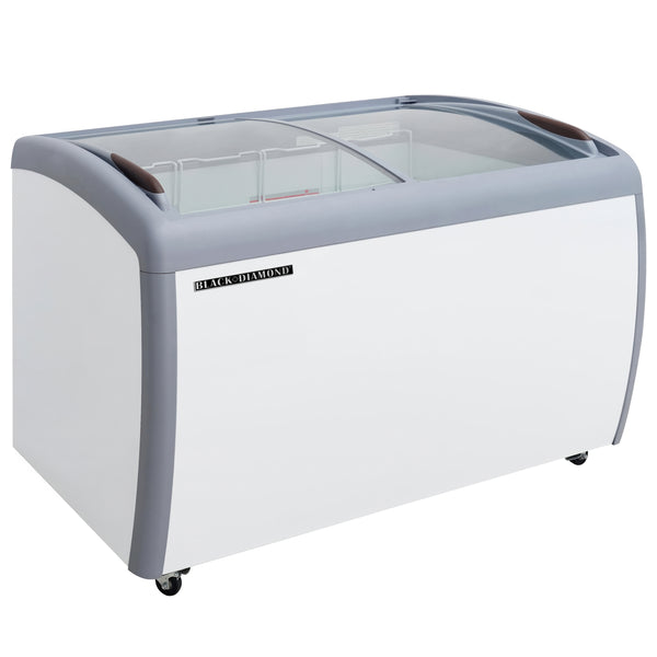 Black Diamond Chest Freezer, Two Glass Doors, 9.2 cu ft Capacity, in White (BDCF-12-CG)