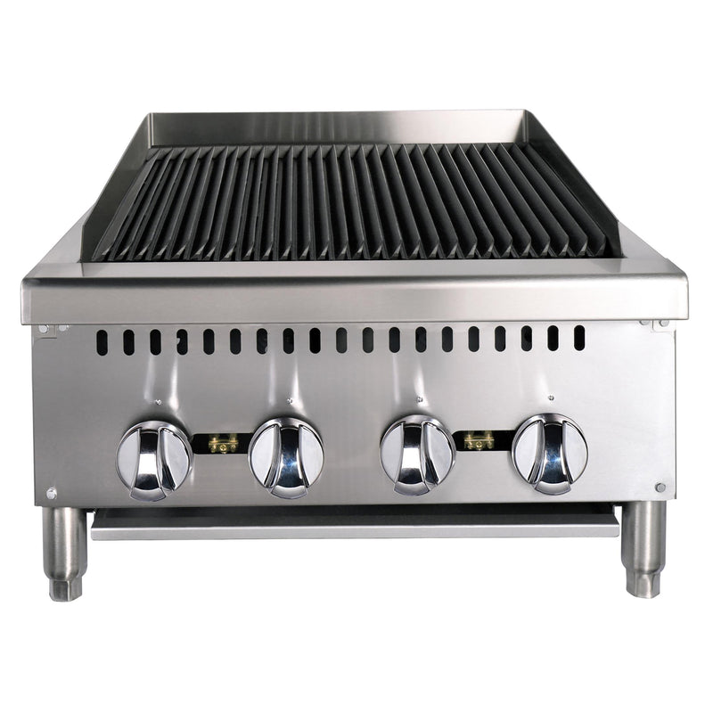 Black Diamond Heavy Duty Gas Countertop Charbroiler, in Stainless Steel