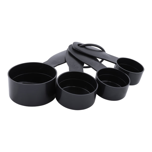 Adcraft Get-A-Grip Measuring Cup Set with Santoprene Handles, in Black