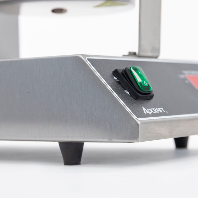 Adcraft Single Belgian Waffle Maker, in Stainless Steel