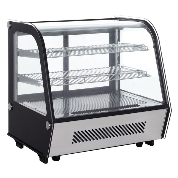 Black Diamond Refrigerated Countertop Display Case, in Silver/Black