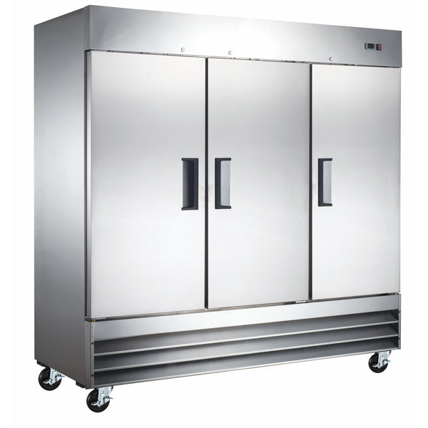 Grista 3 Solid Door Reach-In Freezer, in Silver