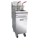 Black Diamond Gas Deep Fryer, Liquid Propane, 40 lb, 90K BTU, in Stainless Steel