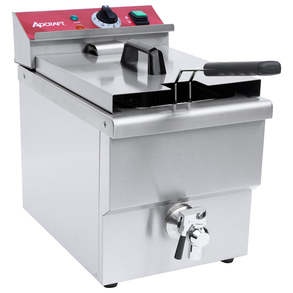 Adcraft Single Deep Fryer, 16 lb Capacity, in Stainless Steel