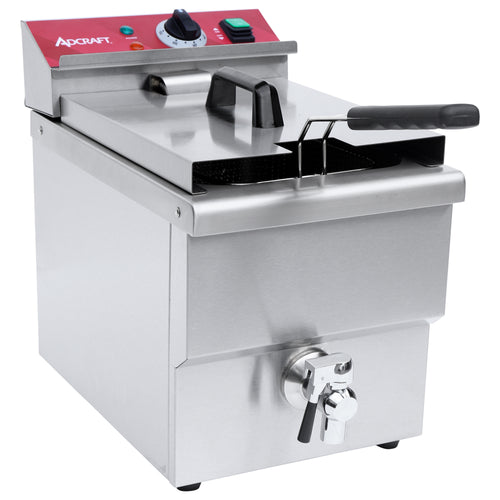 Adcraft Single Deep Fryer, 16 lb Capacity, in Stainless Steel
