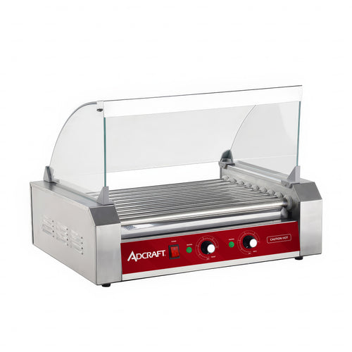 Adcraft Glass Cover, for 9 Roller Hot Dog Grill, in Clear