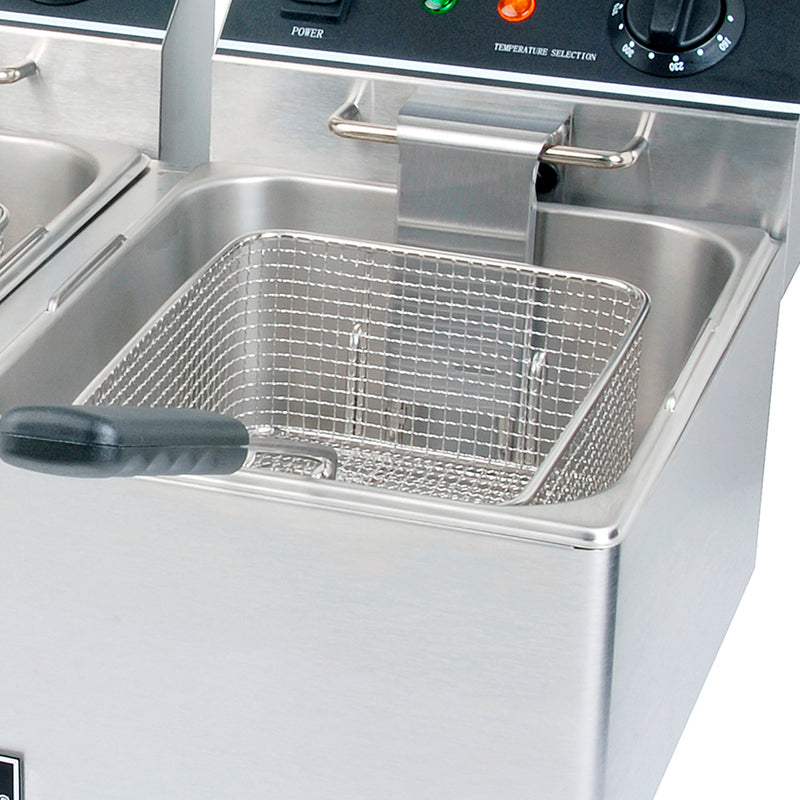 Adcraft Double Tank Deep Fryer, in Stainless Steel