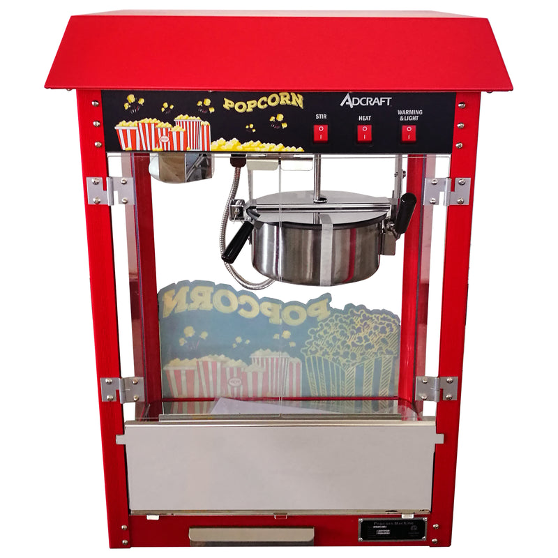 Adcraft Popcorn Machine, in Red