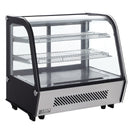 Black Diamond Refrigerated Countertop Display Case, Two Glass Doors, 4.2 cu ft, in Stainless Steel