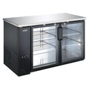 Black Diamond 2 Glass Door Back Bar Cooler, in Black