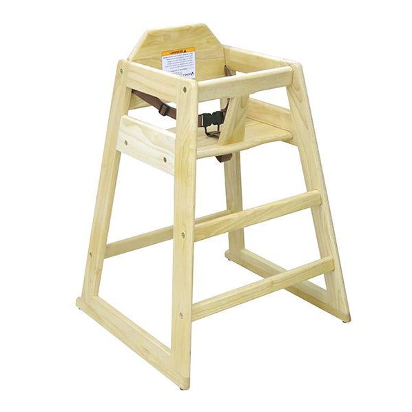 Adcraft Wooden High Chair, in Natural