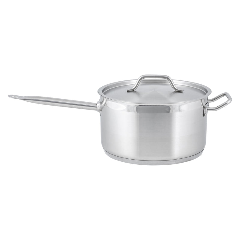 Adcraft SPS-10 Titan Induction Sauce Pan with Cover, in Stainless Steel