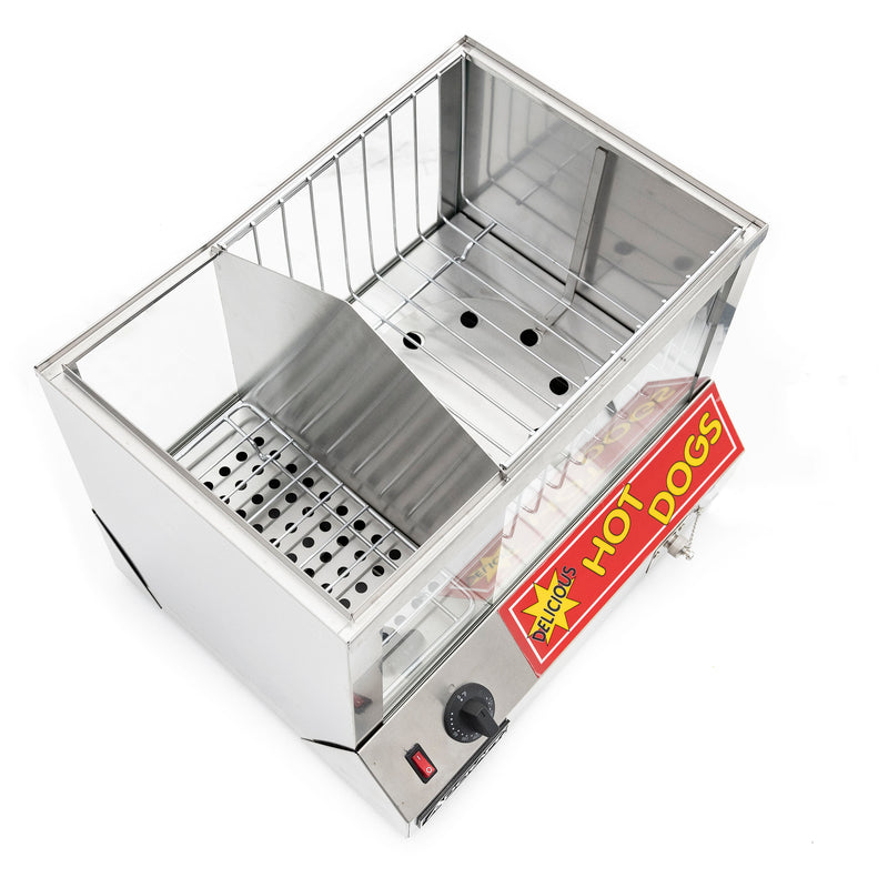 Adcraft Hot Dog Steamer, in Stainless Steel