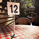 Adcraft 12" Number Stands, Pack of 12, in Chrome (HCC-12)