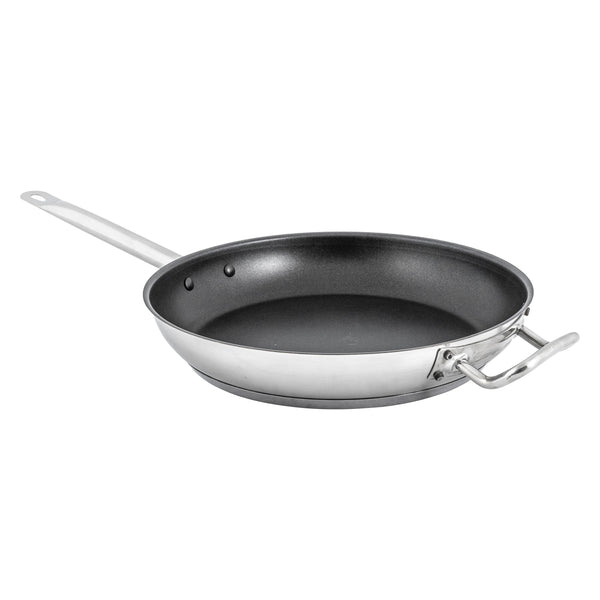 Adcraft FPSI-12EX Non-Stick Fry Pan, 12 Inch, Stainless Steel