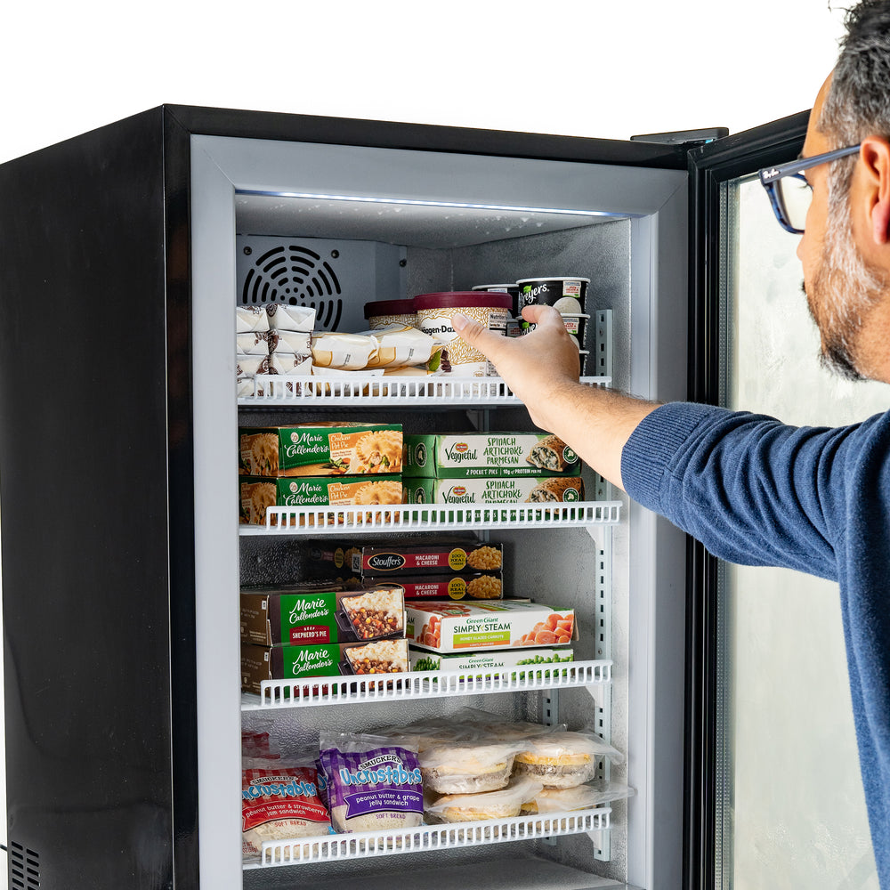 Black Diamond Countertop Display Freezer, Single Glass Door, 3.5 cu ft, in Black