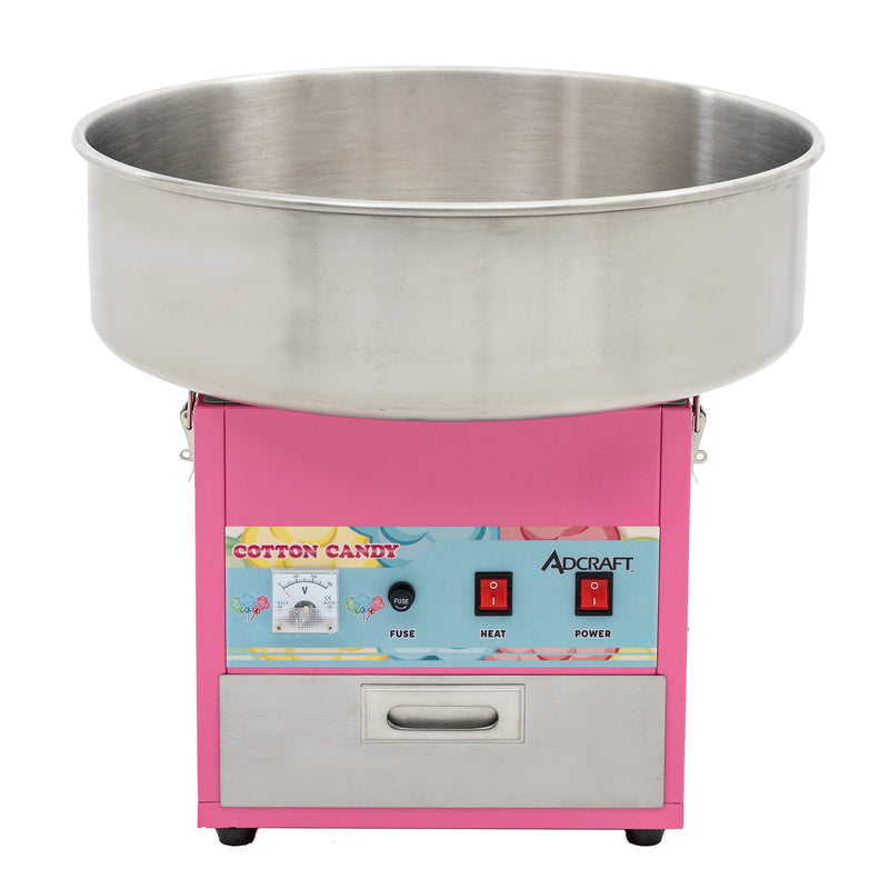 Adcraft Cotton Candy Machine with Stainless Steel Supply Drawer