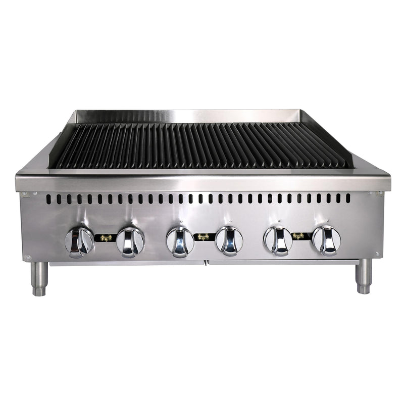 Black Diamond Heavy Duty Gas Countertop Charbroiler, in Stainless Steel