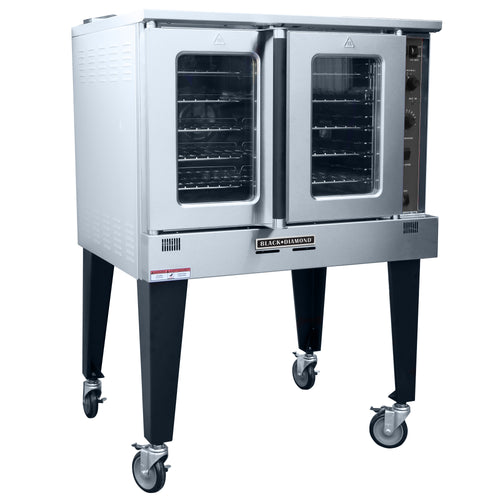 Black Diamond Full Size Gas Convection Oven, 60,000 BTUs, 5 Rack Capacity, in Stainless Steel