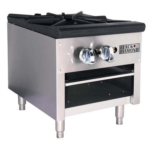 Black Diamond 18" Pot Burner, 1 Burner, 76,000 BTU, in Stainless Steel