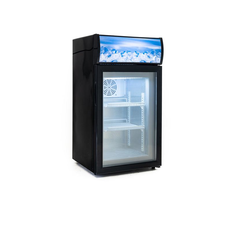 Black Diamond Countertop Display Freezer, in Black