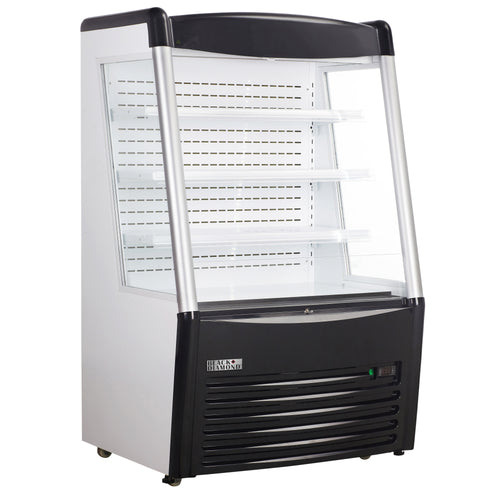 Black Diamond Vertical Air Curtain Merchandiser, 11.3 cu ft Capacity, in Stainless Steel
