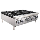Black Diamond 36" Gas Hot Plate, 6 Burners, in Stainless Steel